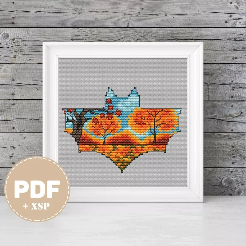 Autumn in the Park – PDF Cross Stitch Pattern