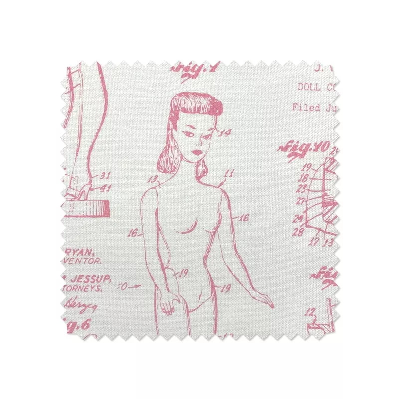 ‘Barbie Blueprint’ Fabric by Barbie – Ballet Slipper