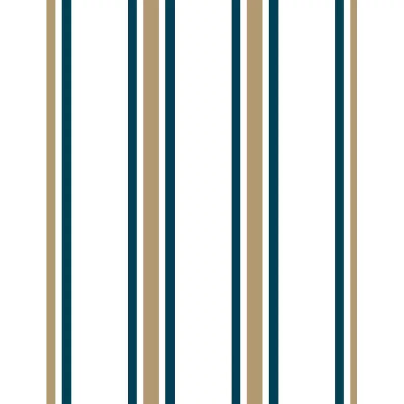 ‘Between The Lines’ Wallpaper by Wallshoppe – Leather / Indigo