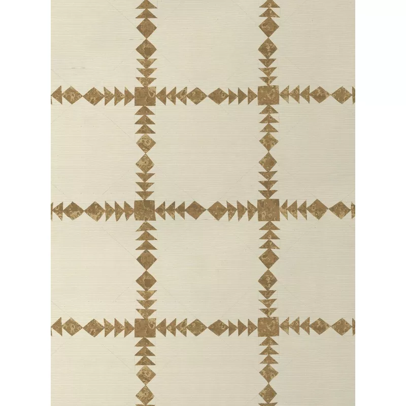 ‘Borden’ Grasscloth Wallpaper by Nathan Turner – Yellow