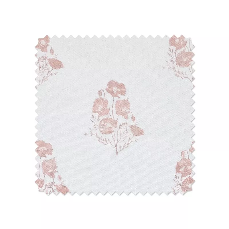 ‘California Poppy’ Linen Fabric by Nathan Turner – Pink