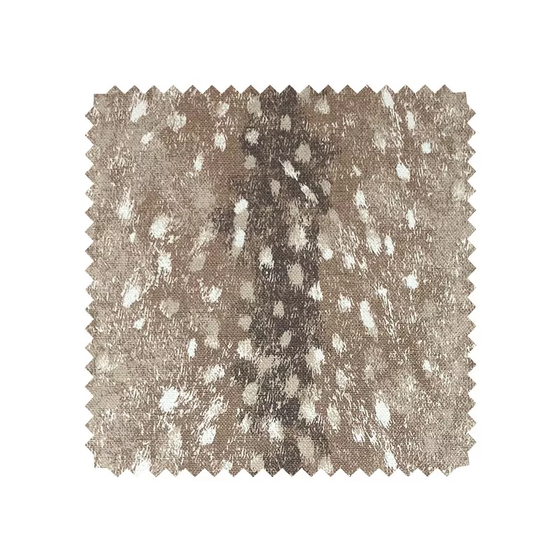 ‘Deer’ Linen Fabric by Nathan Turner – Brown