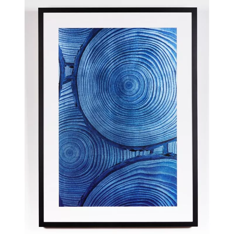 ‘Faux Bois Blue’ Glam Framed Art by Nathan Turner