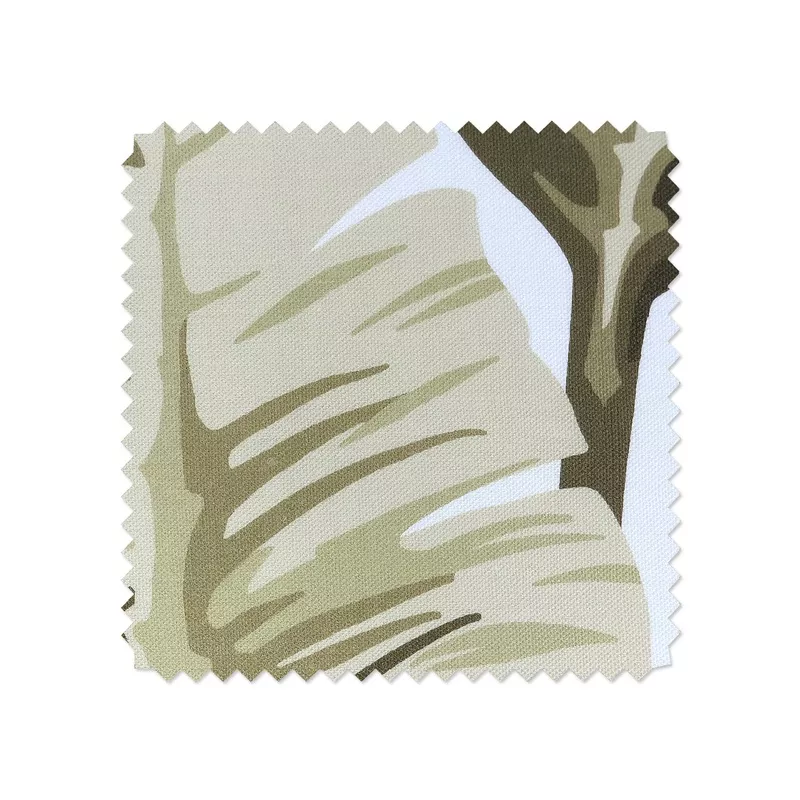 ‘Pacifico Palm’ Linen Fabric by Nathan Turner – Cappuccino