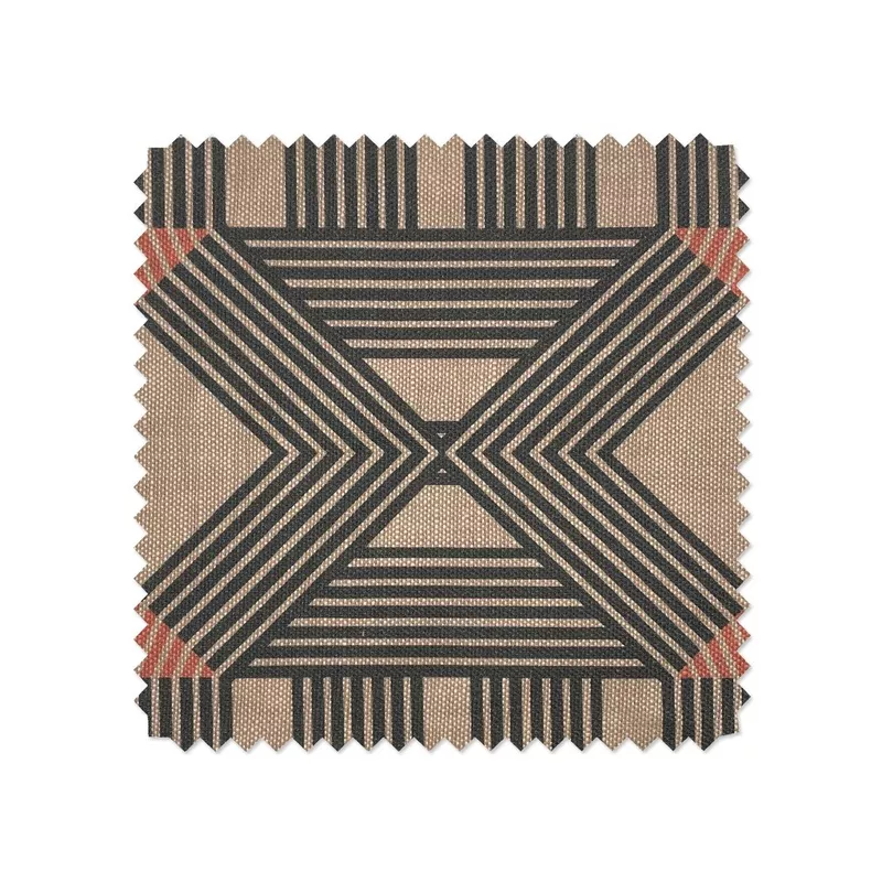‘Roman Holiday Key’ Flax Linen Fabric by Barbie – Peach