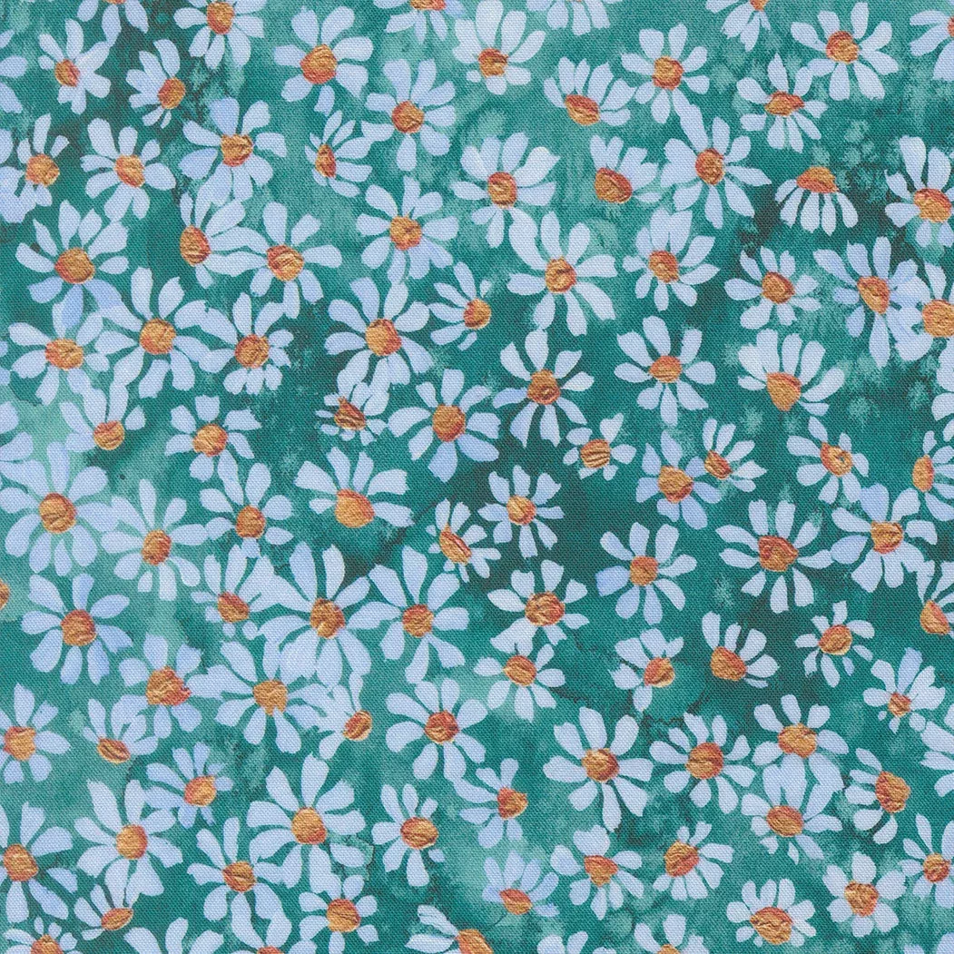 Soulstice – Bitty Pretty Florals in Turquoise – by Create Joy Project with Moda Fabrics