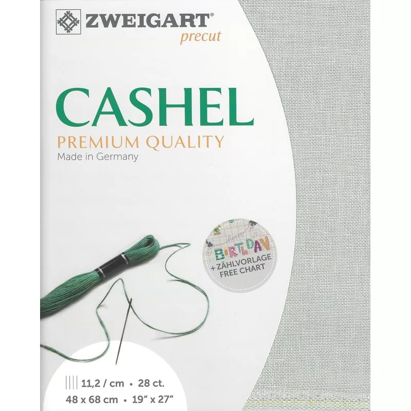 Zweigart Precut Cashel 28 count Confederate Gray 3281/718