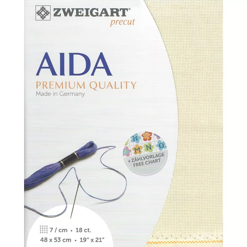 Zweigart Precut Fein-Aida 18 count Platinum 3793/770
