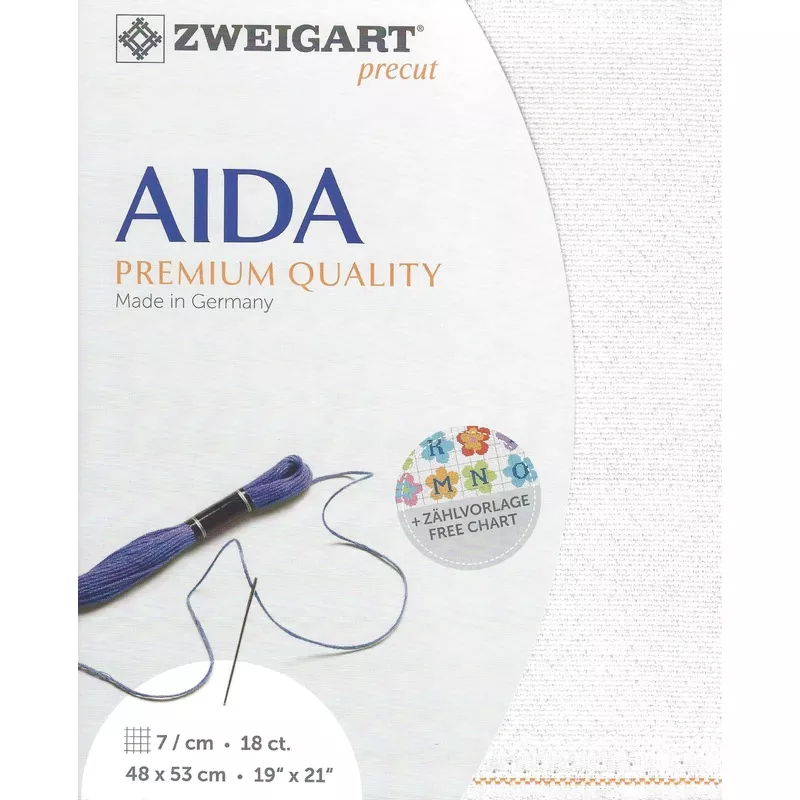 Zweigart Precut Fein-Aida 18 count Snow Glitter 3793/11